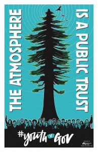 "the atmosphere is a public trust" drawing with tree, birds, people