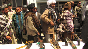 Former Taliban turn in weapons during a 2012 peace initiative (Wikimedia)