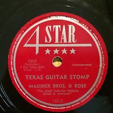 An image of an old 78 record with a red label that says 4-Star