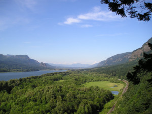 Columbia Gorge photographed from the Oregon side