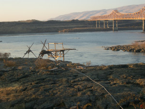 Salmon Scaffolds by The Dalles Dam Salmon Scaffolds by The Dalles Dam