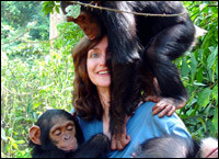 Dr. Sheri Speede & chimps Dr. Sheri Speede & chimps