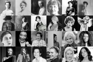 A collage of twenty-four famous Alices