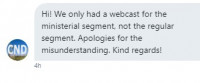 The CND never meant for that webcast to go out The CND never meant for that webcast to go out.
