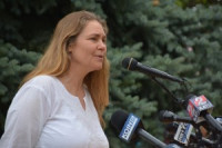 Mosier Mayor Arlene Burns speaking in Hood River Rally 6-4-2016 Mosier Mayor Arlene Burns speaking in Hood River Rally 6-4-2016