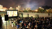 Top Down Rooftop Cinema The Film Show on KBOO visits the Northwest Film Center's Top Down Rooftop Cinema